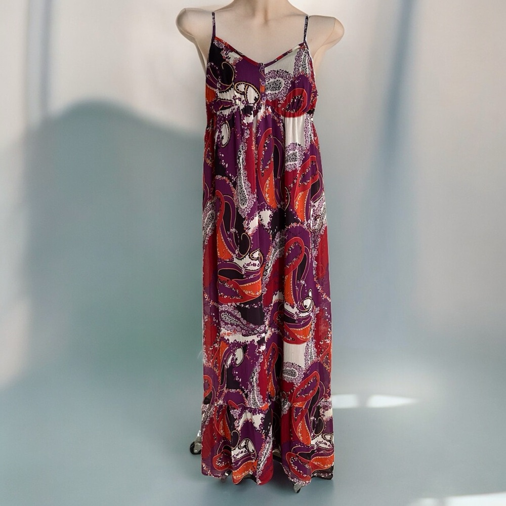 Apt. 9 Women's Fab Summer Sun Maxi Dress Boho Groovy Print Large - Picture 2 of 5